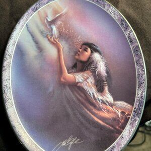 The Vision by Lee Bogle Collector Plate – Messengers of the Spirit #5